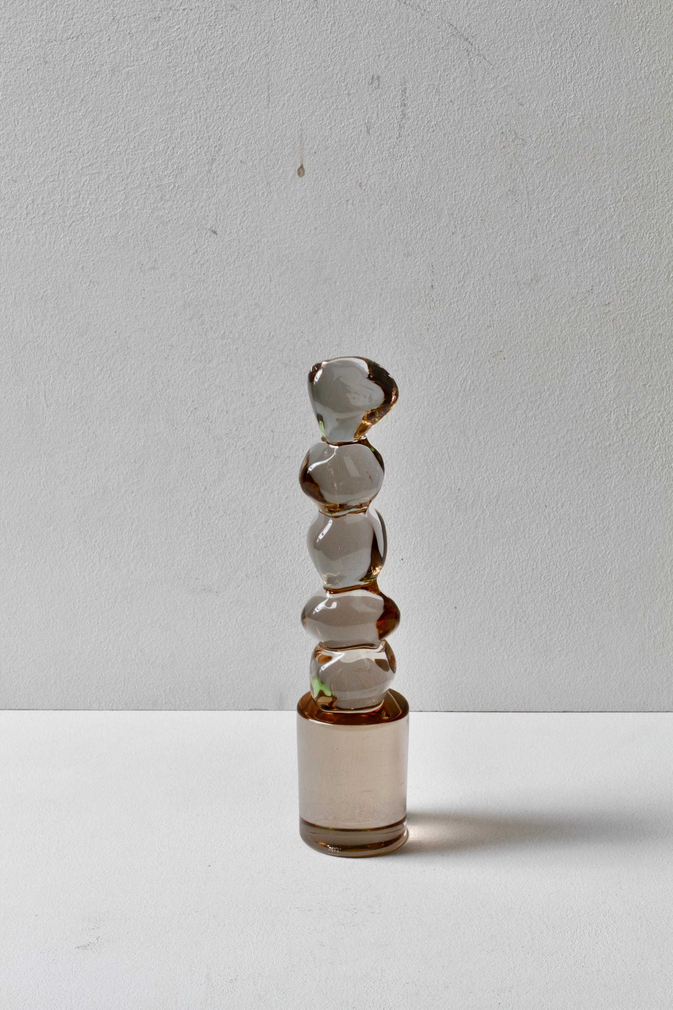 Ermanno Nason für Cenedese Italienische Braun-Bernstein Murano Massello Glas Skulptur im Angebot 4