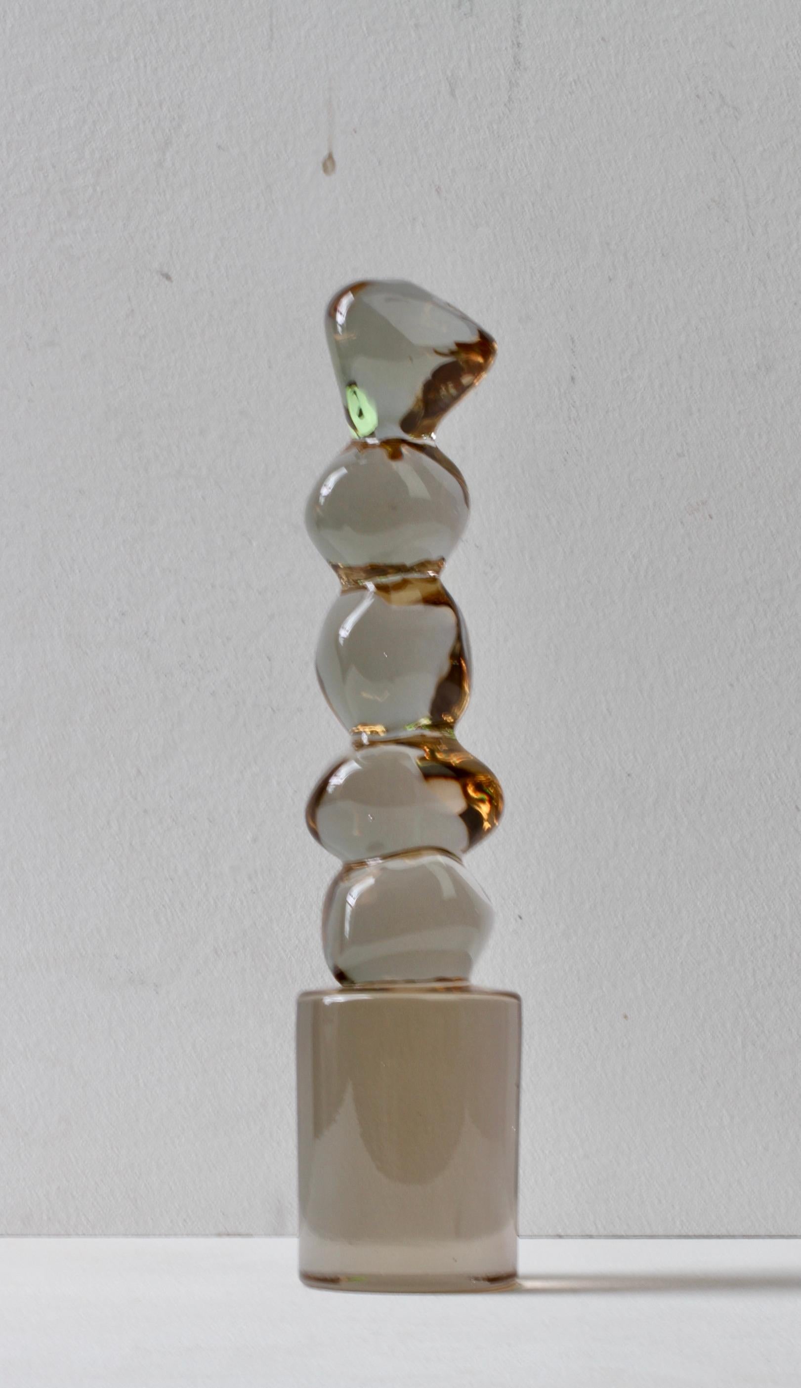 Ermanno Nason für Cenedese Italienische Braun-Bernstein Murano Massello Glas Skulptur im Angebot 9