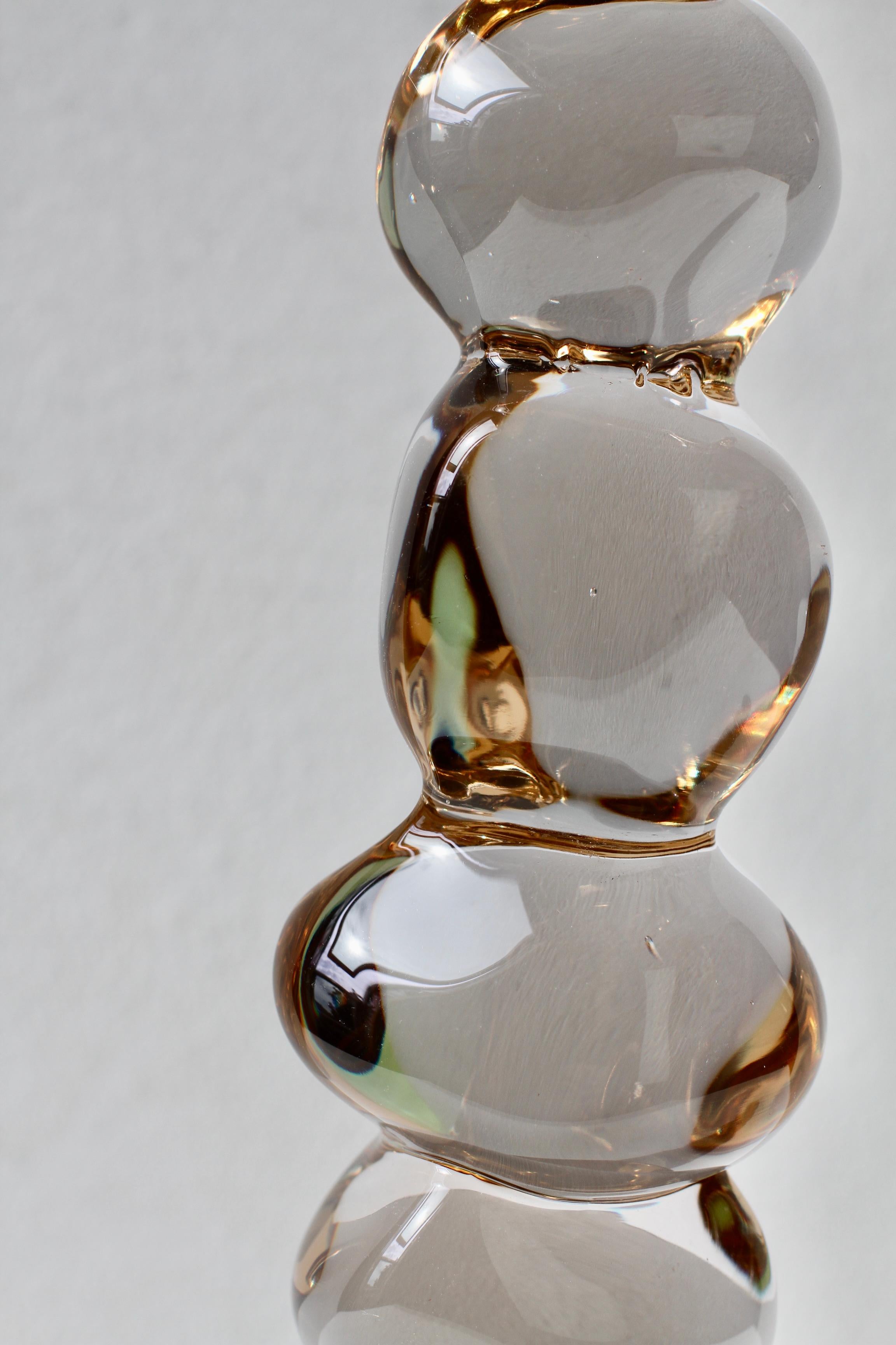 Ermanno Nason für Cenedese Italienische Braun-Bernstein Murano Massello Glas Skulptur im Angebot 11