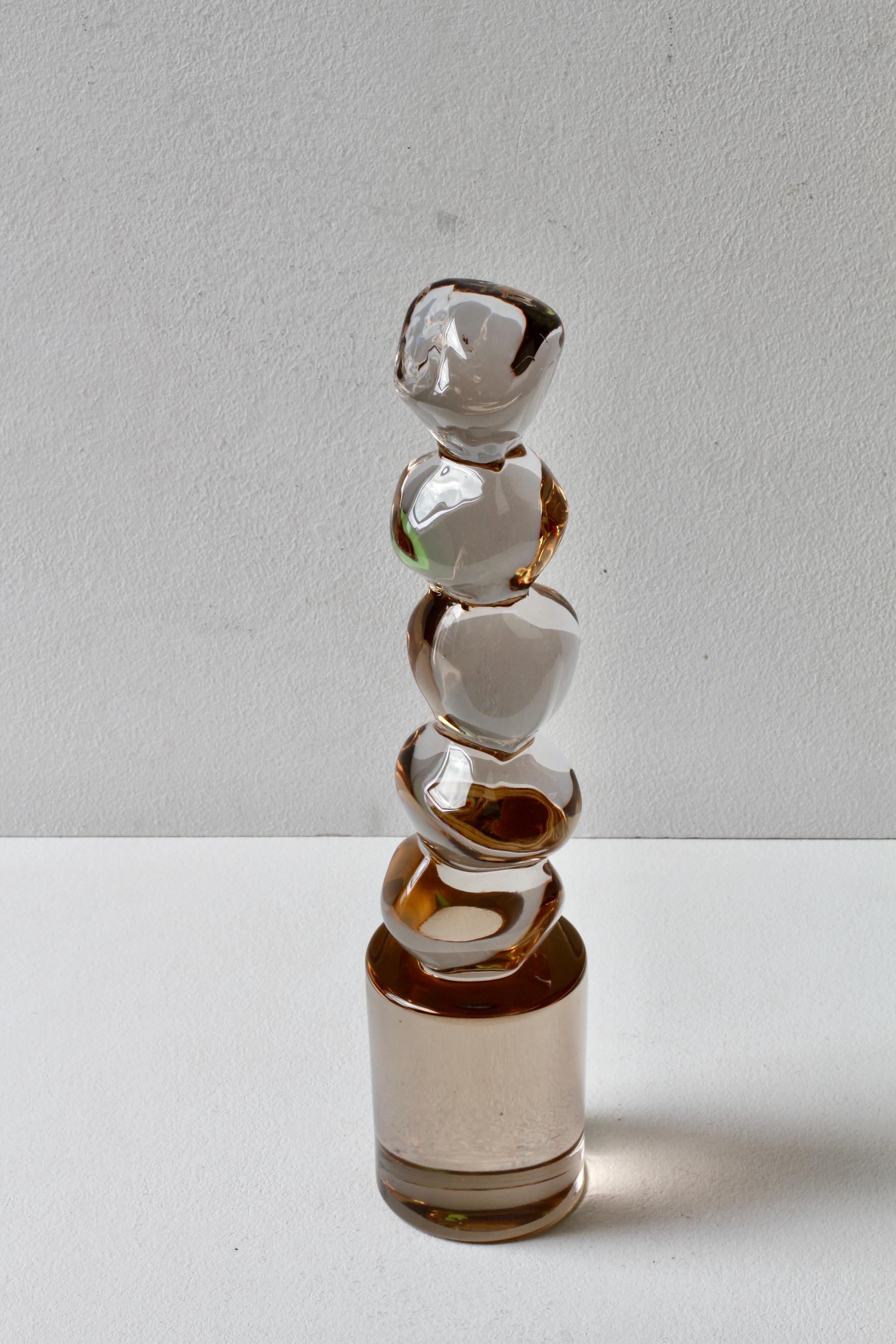 Ermanno Nason für Cenedese Italienische Braun-Bernstein Murano Massello Glas Skulptur im Angebot 13