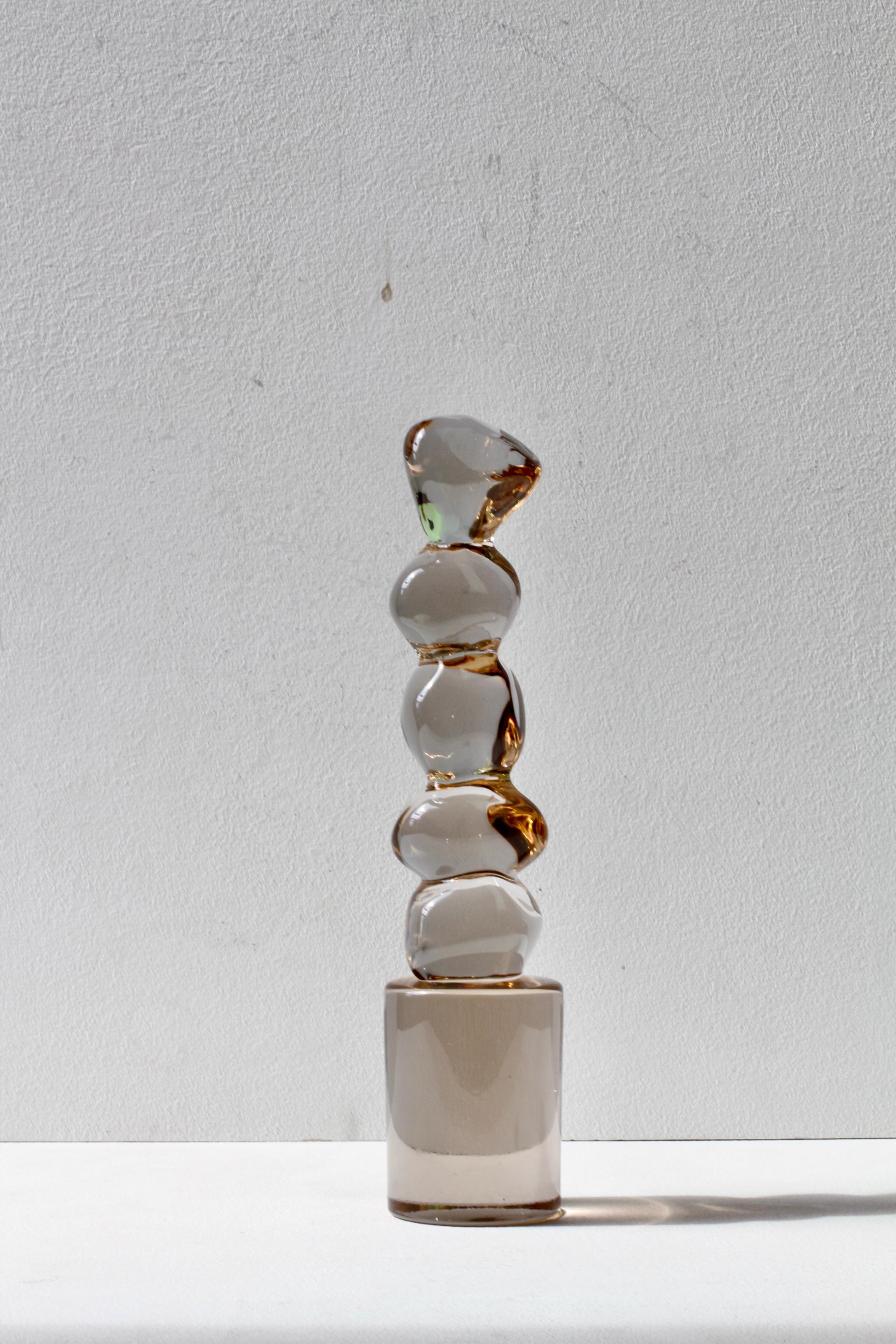 Ermanno Nason für Cenedese Italienische Braun-Bernstein Murano Massello Glas Skulptur im Zustand „Gut“ im Angebot in Landau an der Isar, Bayern