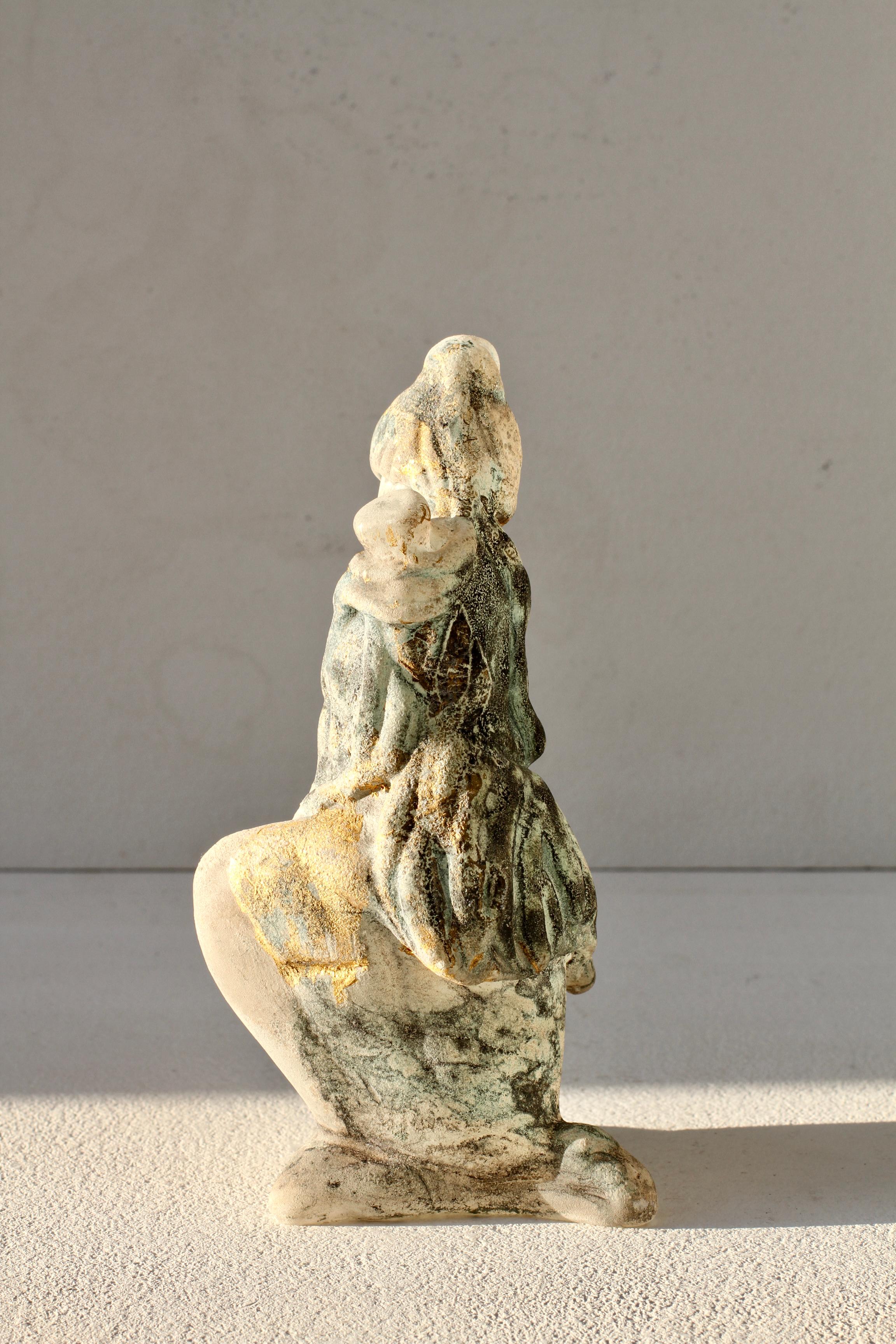 Ermanno Nason for Cenedese Italian Murano Black, White & Gold Glass Sculpture For Sale 4