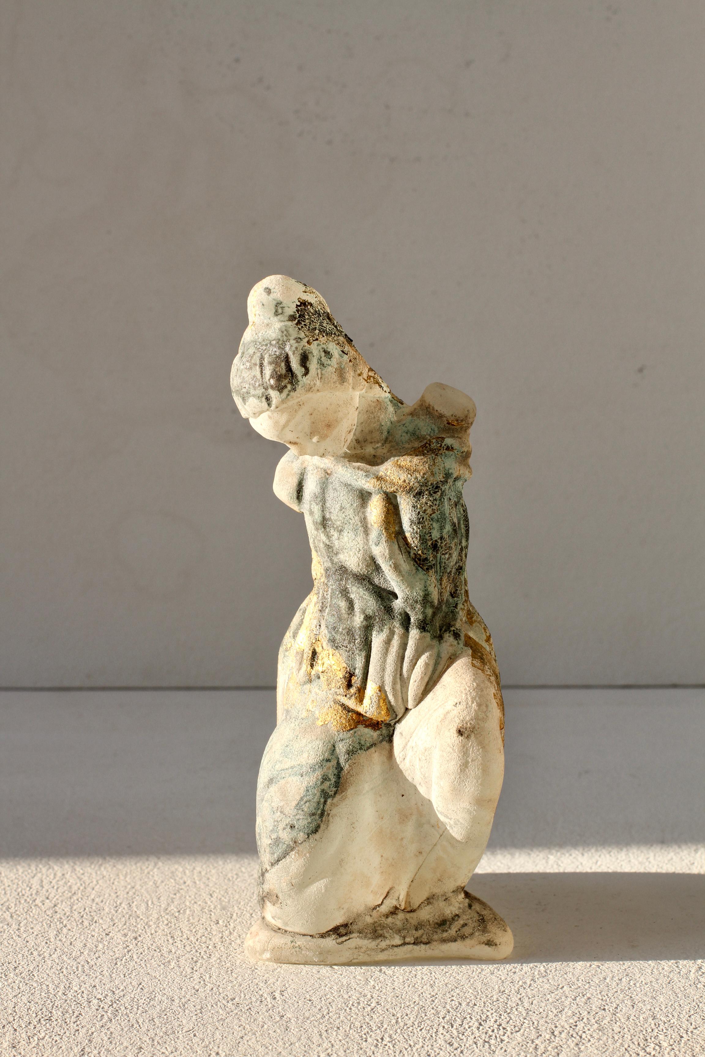 Ermanno Nason for Cenedese Italian Murano Black, White & Gold Glass Sculpture For Sale 7
