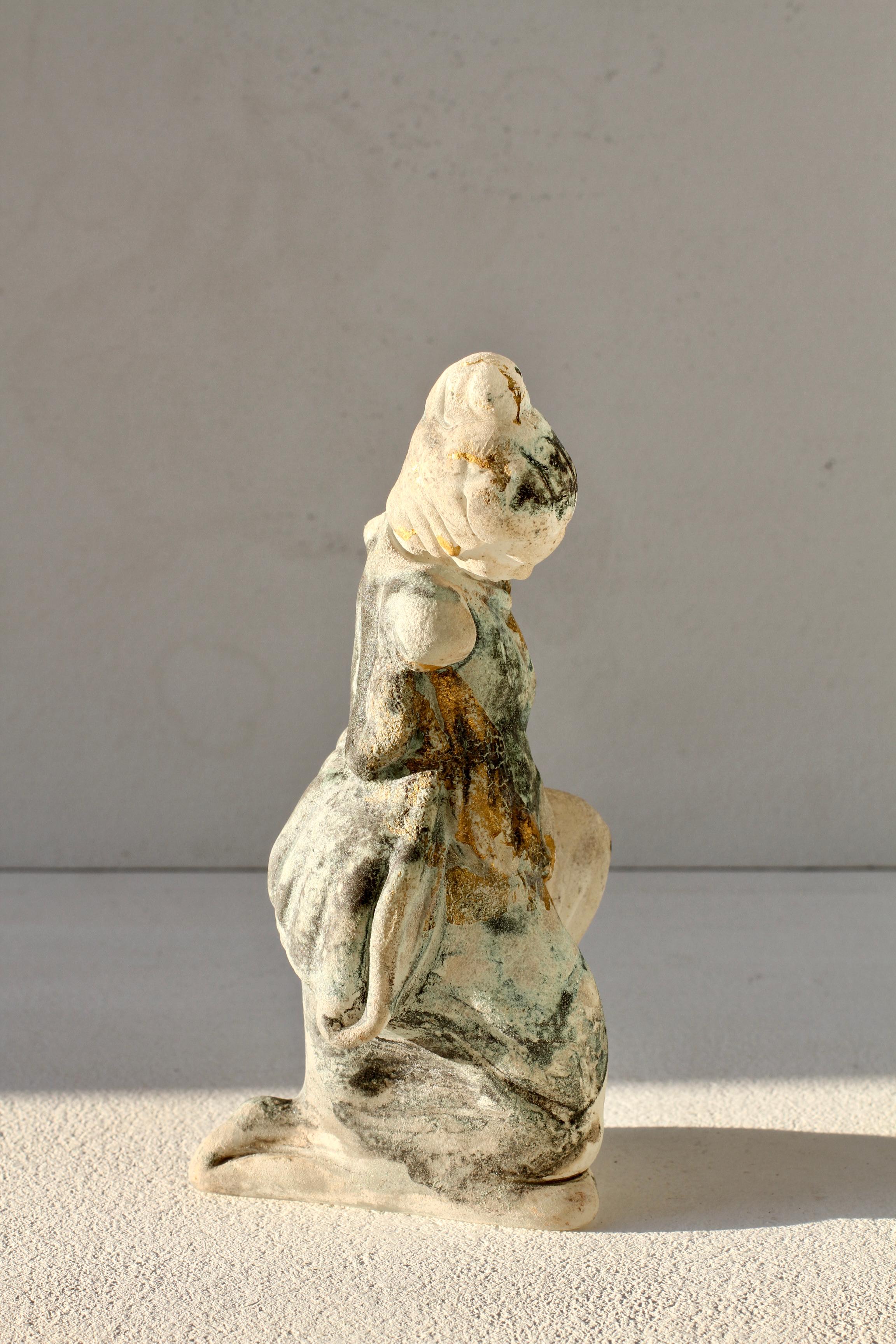 Ermanno Nason for Cenedese Italian Murano Black, White & Gold Glass Sculpture For Sale 11