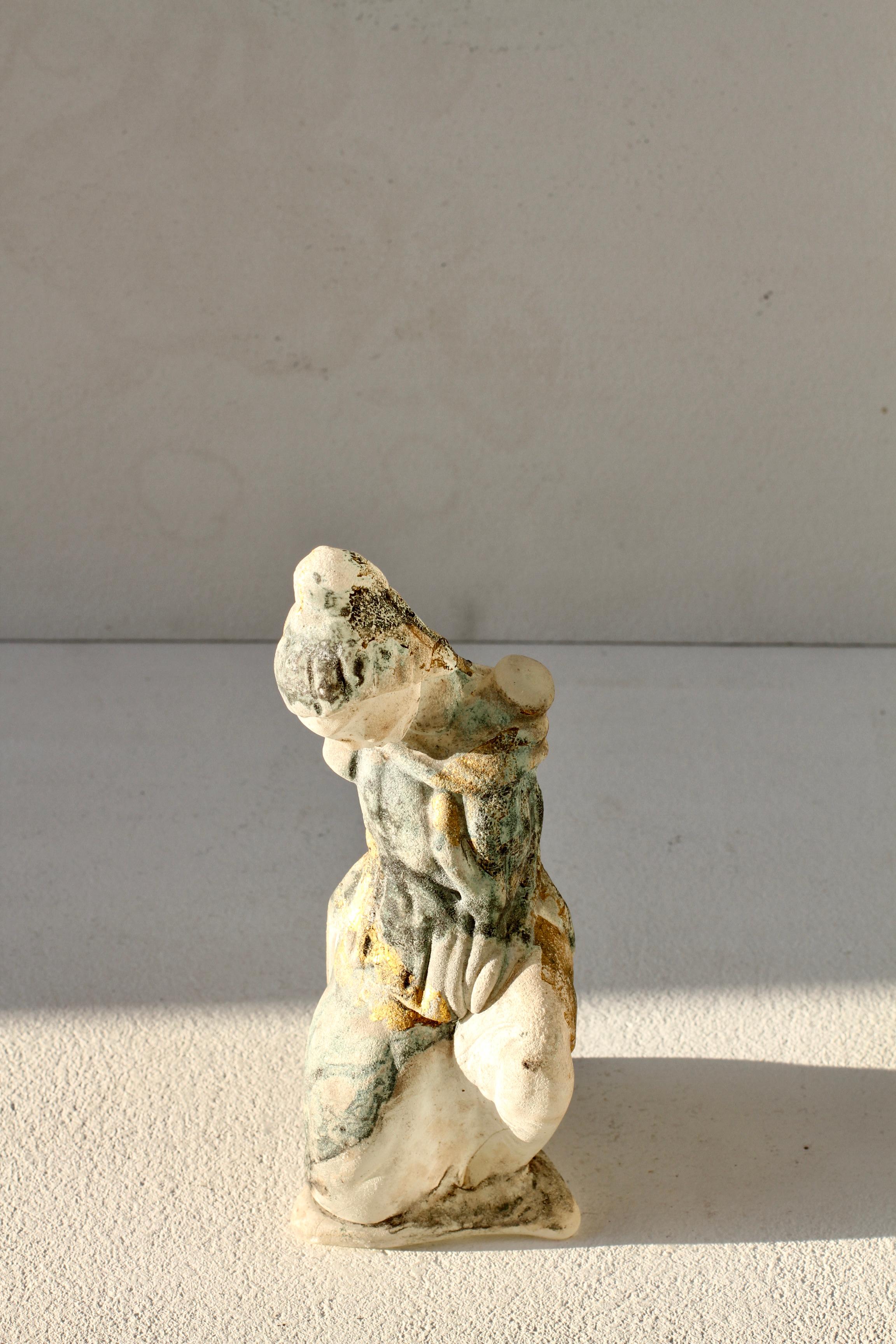 Ermanno Nason for Cenedese Italian Murano Black, White & Gold Glass Sculpture For Sale 13