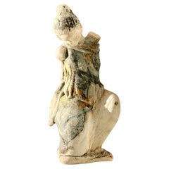 Ermanno Nason for Cenedese Italian Murano Black, White & Gold Glass Sculpture