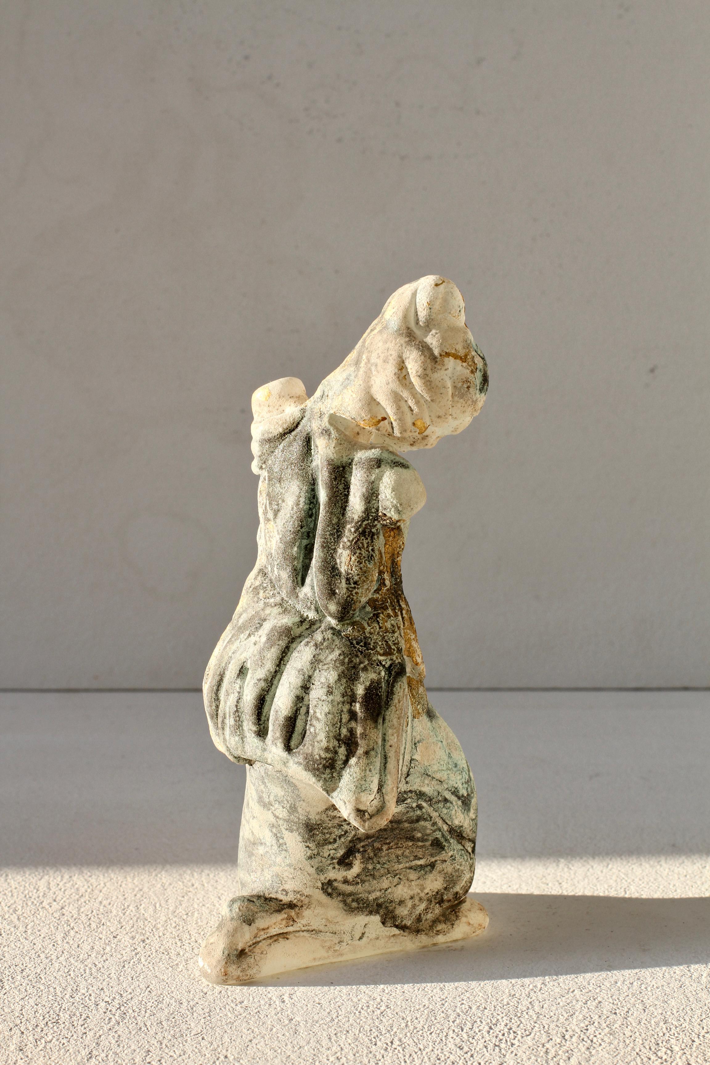 Ermanno Nason for Cenedese Italian Murano Black, White & Gold Glass Sculpture For Sale 2