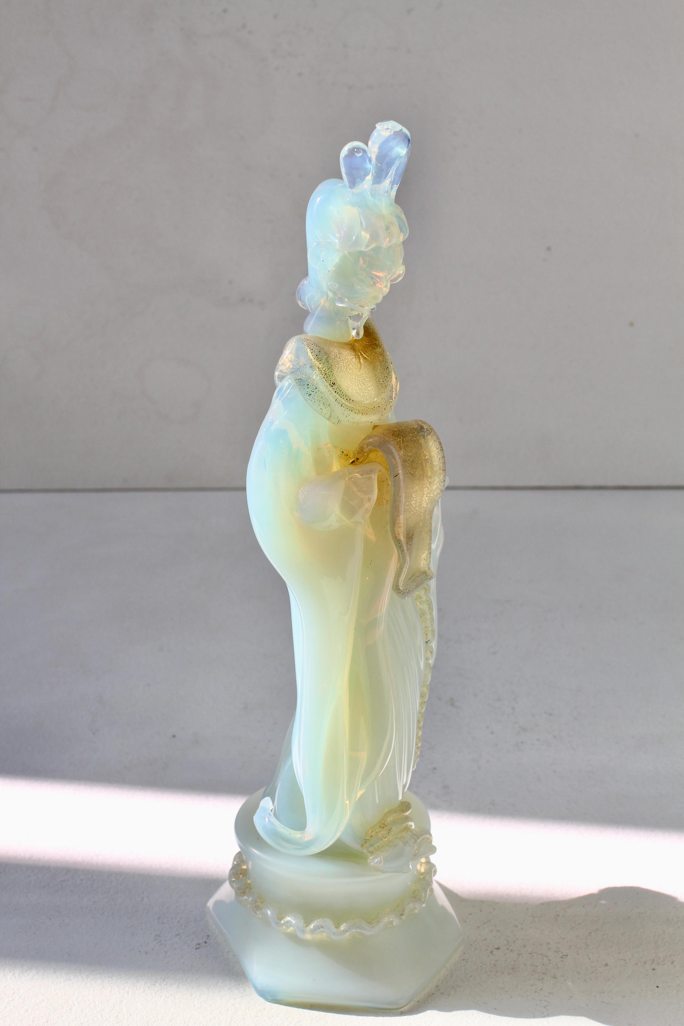 Italiano Ermanno Nason per Cenedese Scultura di uomo cinese in vetro di Murano, Venezia, Italia in vendita