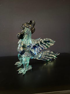 Ermanno Nason für Cenedese: Monumentale Hahnen-Skulptur aus Murano-Glas