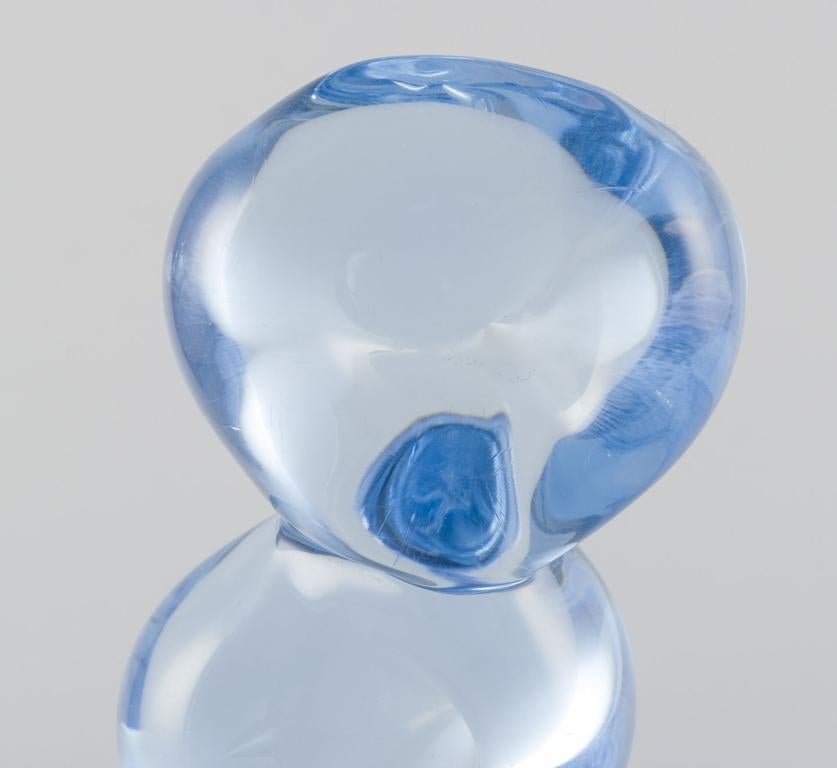 Mid-20th Century Ermanno Nason for Cenedese, Murano. Large sculpture in light blue art glass. For Sale