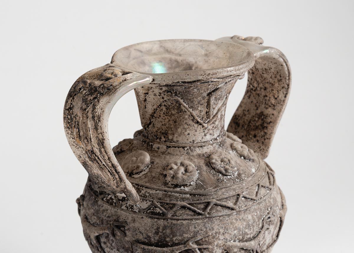 Ermanno Nason para Vetreria Cenedese, Jarrón de cristal Scavo, Italia, 1964 Griego clásico en venta