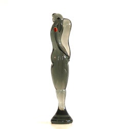 Ermanno Nason Murano Hand Blown Glass Sculpture of Abstract Female Figure