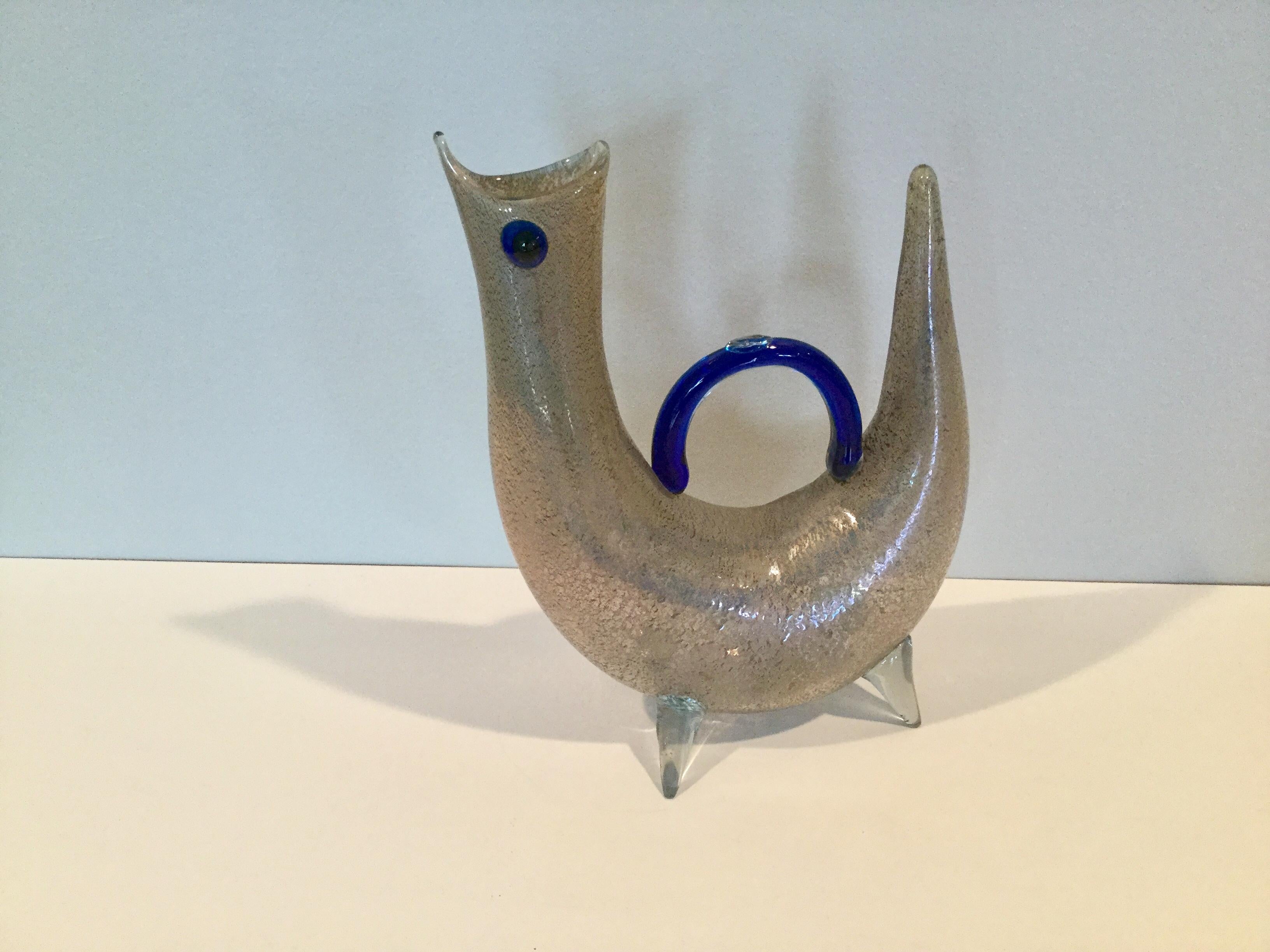 Mid-Century Modern Ermanno Nason Signed Murano Exotic Animal Form Vase For Sale
