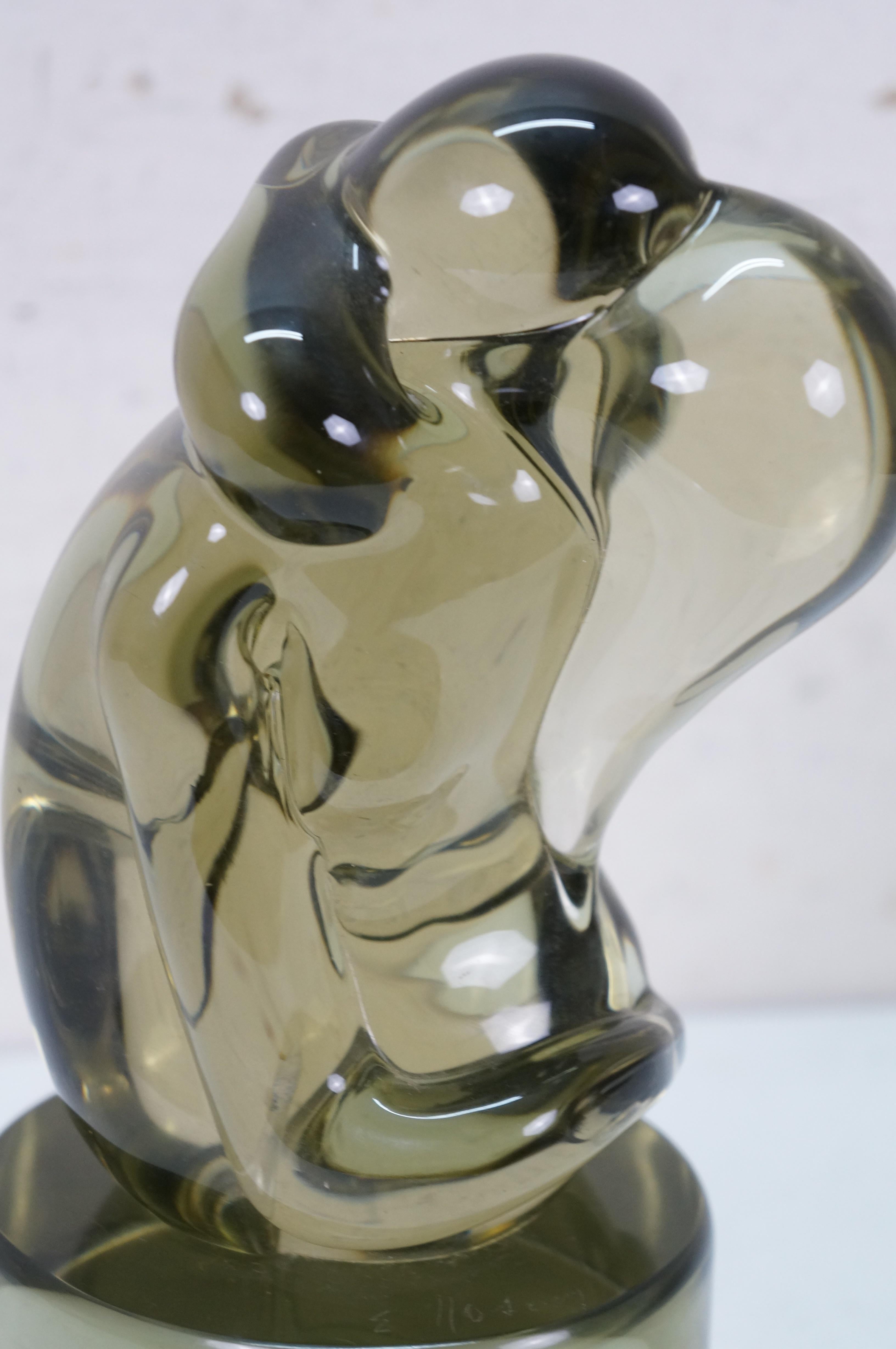 Ermanno Nason, scultura firmata in vetro artistico Greene & Greene Lovers, 11