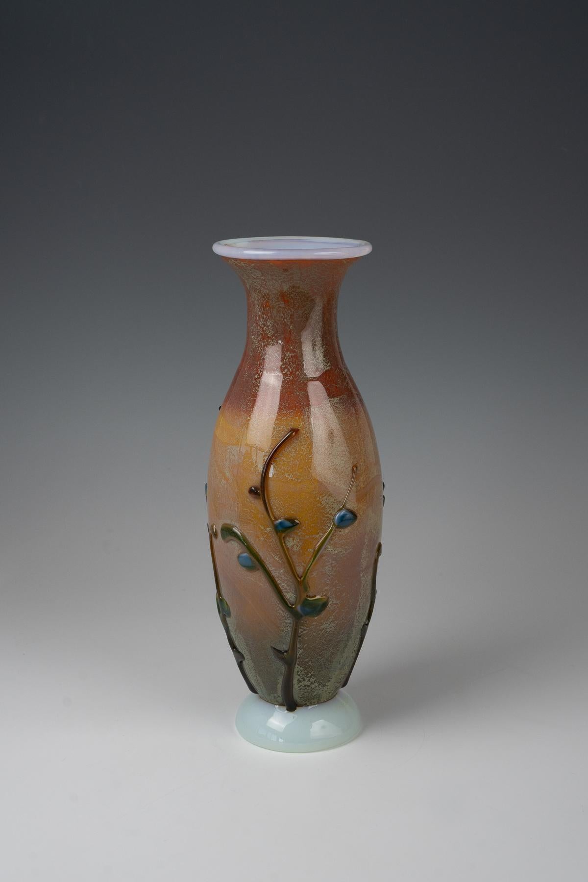 Italiano Ermanno Nason, vaso con disegno floreale, 1963-1972 ca. in vendita