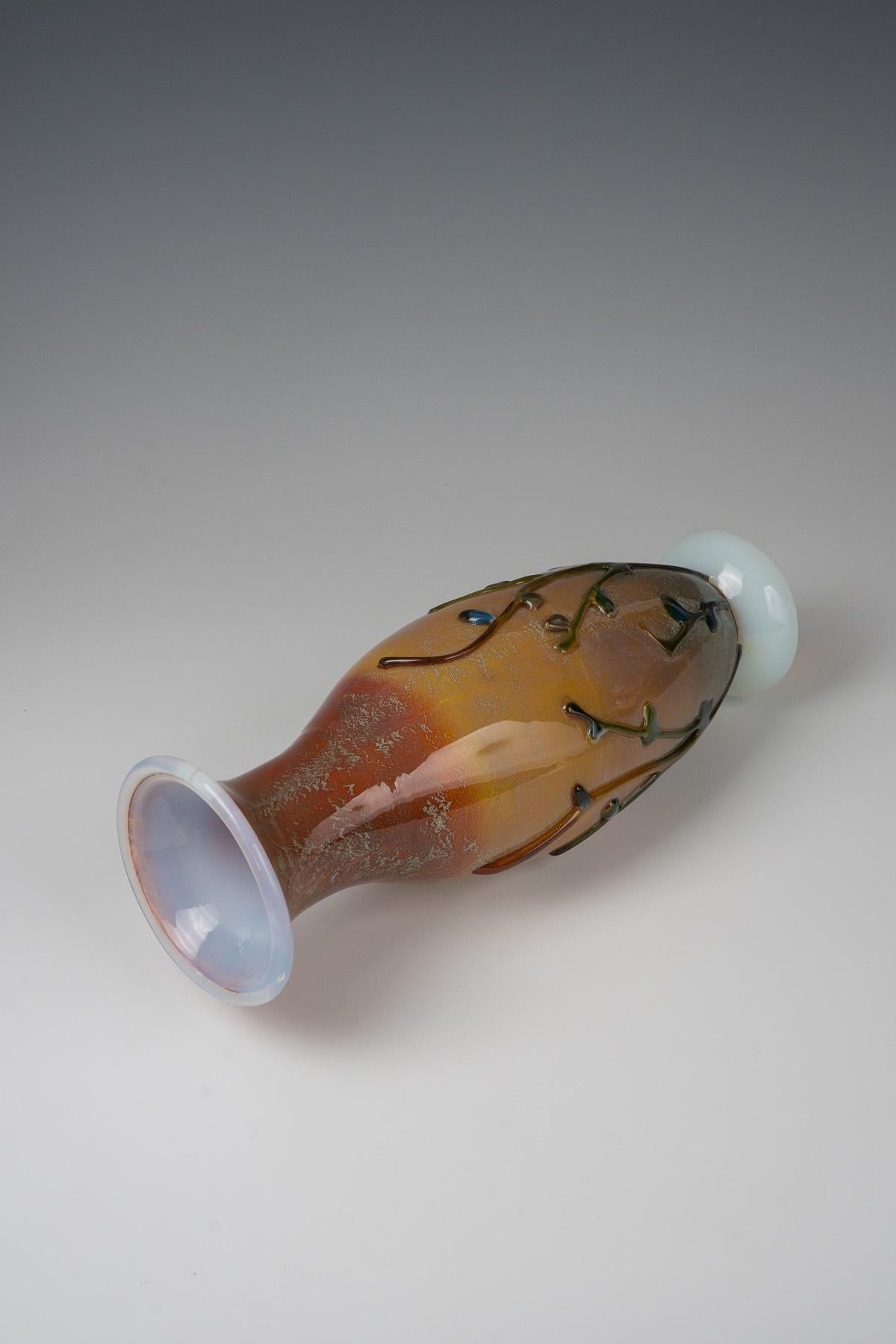 Ermanno Nason, vaso con disegno floreale, 1963-1972 ca. In condizioni buone in vendita a Zurich, CH