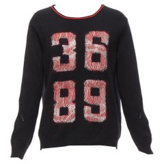 ERMANNO SCERVINO 100% cachemira mohair 3689 jersey negro rojo IT40 S