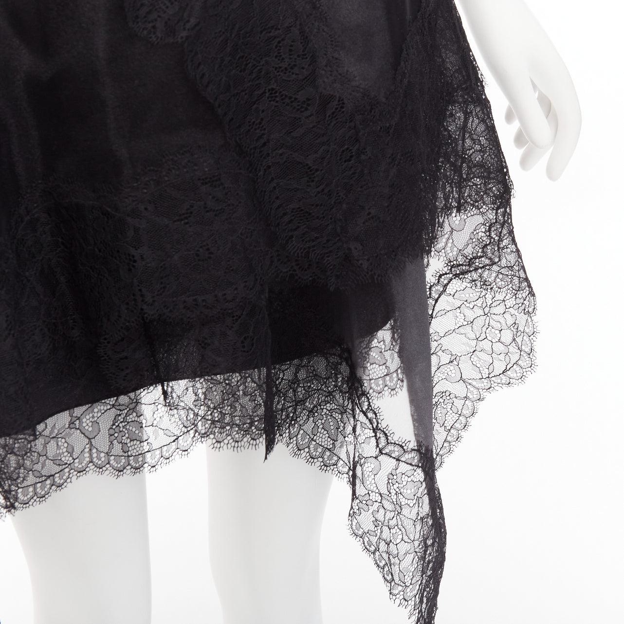 ERMANNO SCERVINO 2018 black lace overlay cascade asymmetric mini skirt IT40 S
Reference: AAWC/A00843
Brand: Ermanno Scervino
Collection: 2018
Material: Polyester
Color: Black
Pattern: Lace
Closure: Snap Buttons
Lining: Black Fabric
Extra Details: