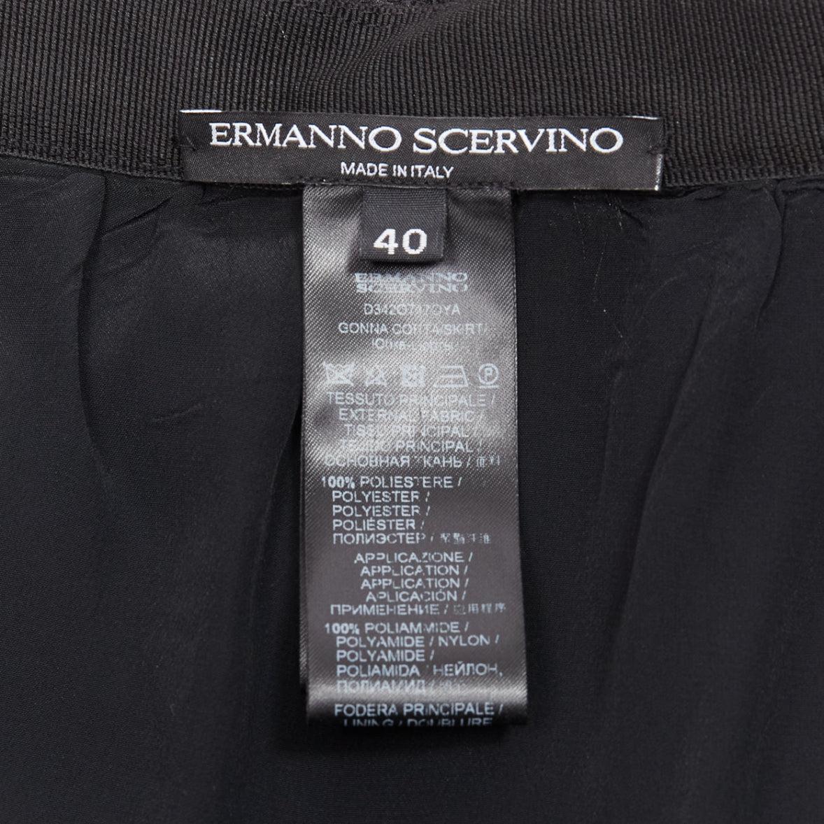 ERMANNO SCERVINO 2018 black lace overlay cascade asymmetric mini skirt IT40 S 4
