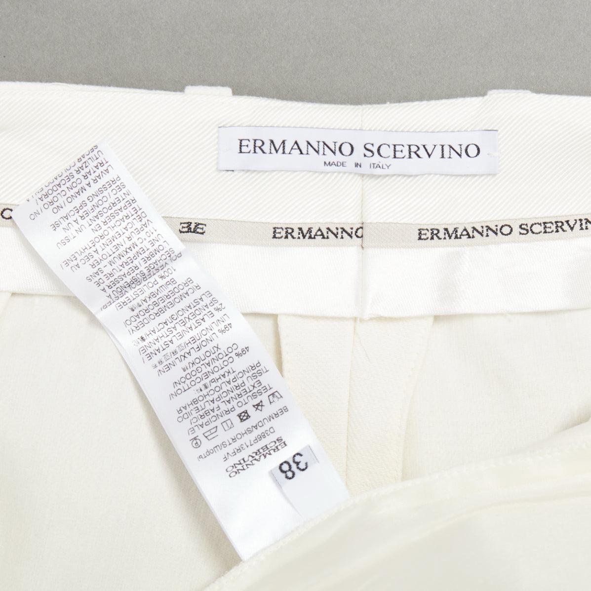 ERMANNO SCERVINO 2020 cotton linen Sangallo embroidery scalloped shorts IT38 XS im Angebot 3