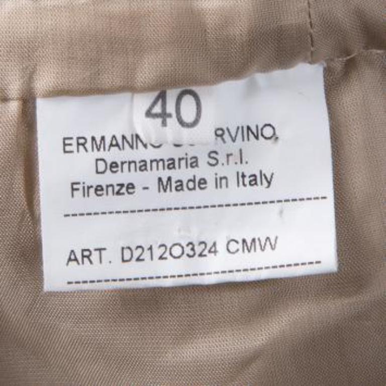 Ermanno Scervino Beige Wool Pleated Mini Skirt S im Angebot 2