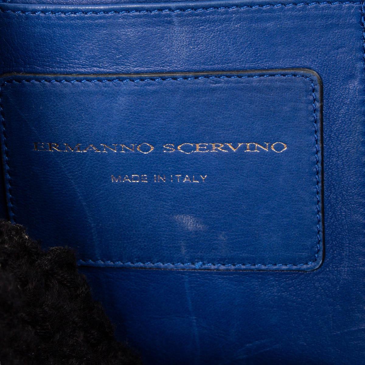 Black ERMANNO SCERVINO black leather FAUBOURG LARGE Shoulder Bag For Sale