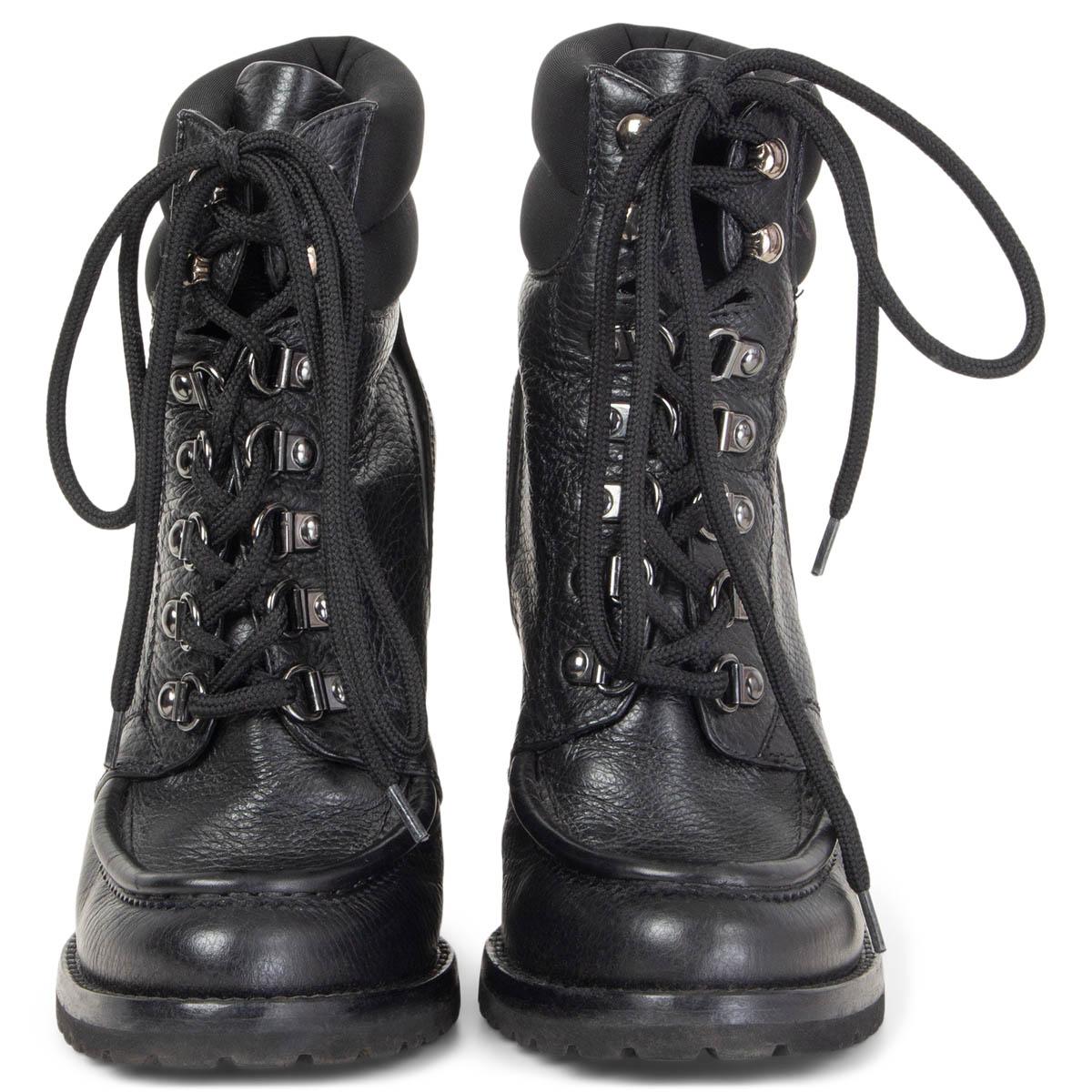 100% authentic Ermanno Scervino lace-up ankle-boots in black grained calfskin with padded ankle part in black nylon. Have been worn and are in excellent condition. Come with dust bag.

Measurements
Imprinted Size	37
Shoe Size	37
Inside Sole	24cm