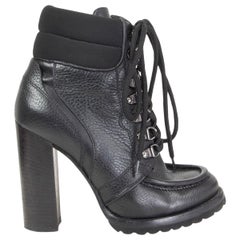 ERMANNO SCERVINO - Stivaletti LACE UP in pelle nera - Scarpe 37
