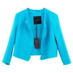Ermanno Scervino blue cropped jacket - Size US 2