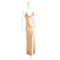 Abito da sera in seta color champagne Ermanno Scervino