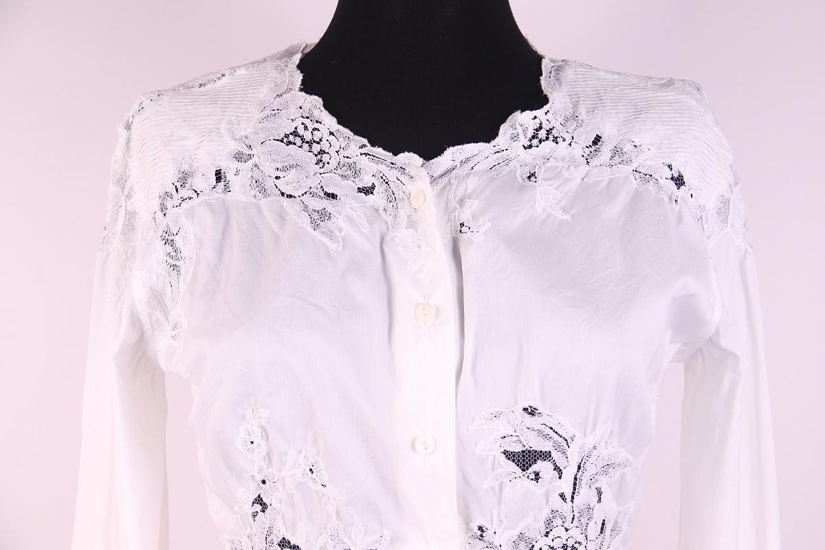 Gray Ermanno Scervino cotton shirt with lace For Sale