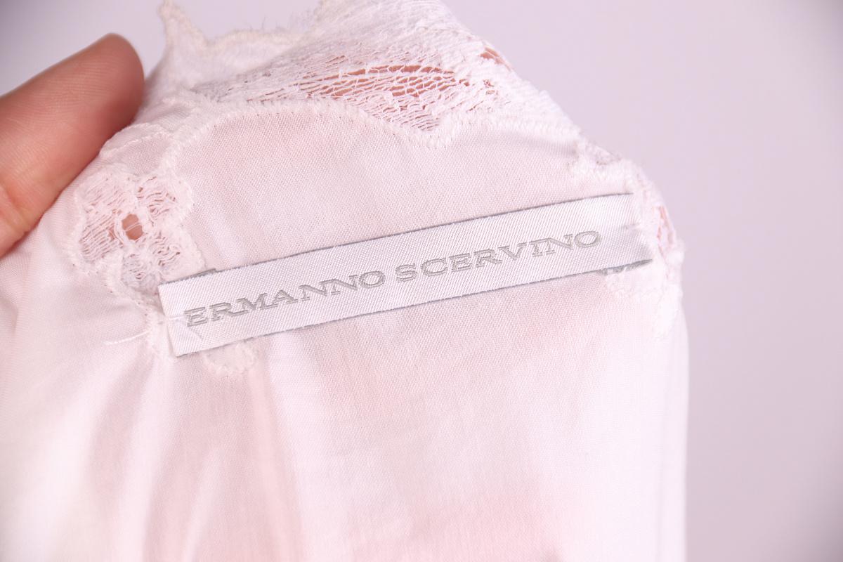 Ermanno Scervino cotton shirt with lace In Fair Condition For Sale In Алматинский Почтамт, KZ