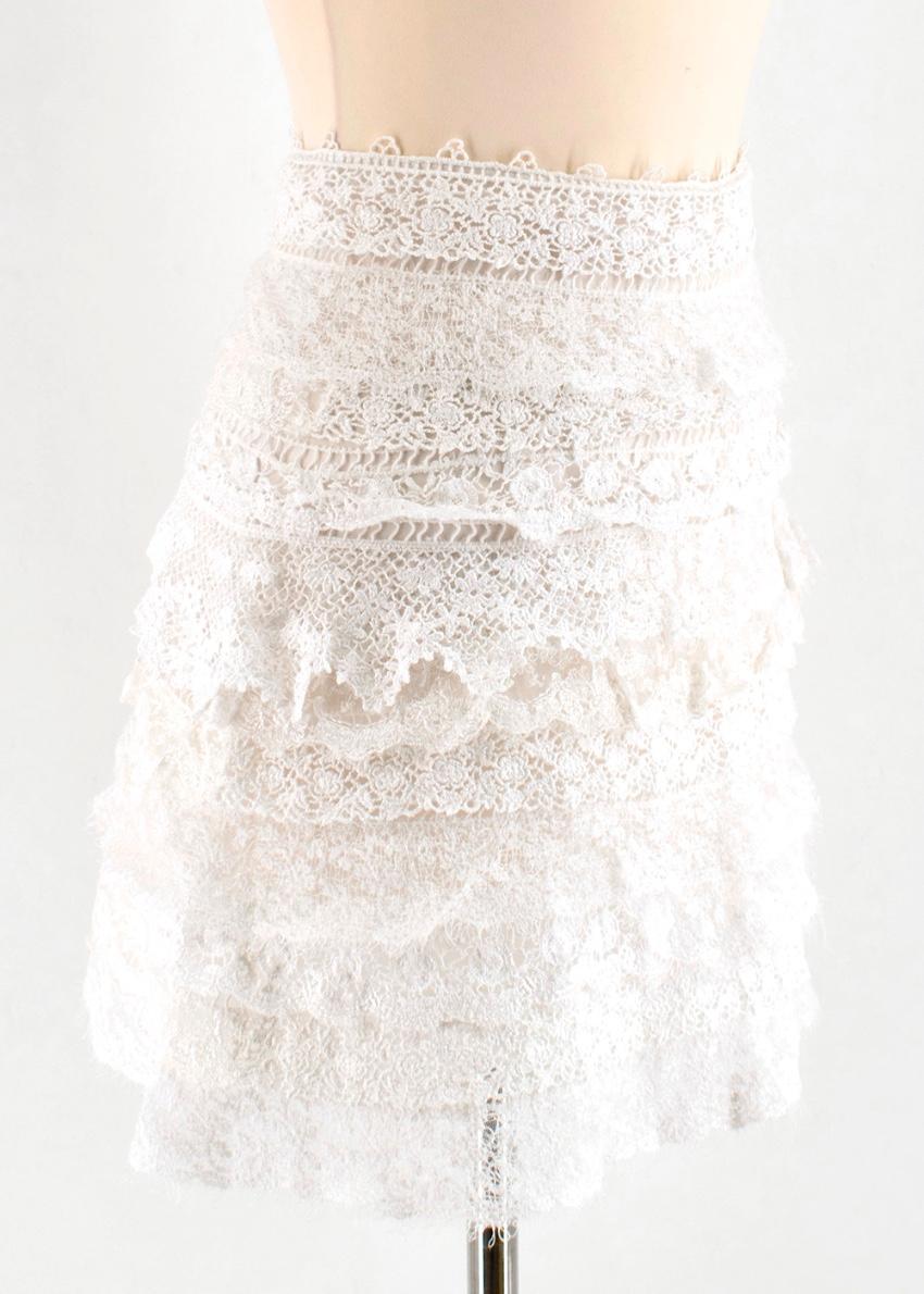 cream lace skirt