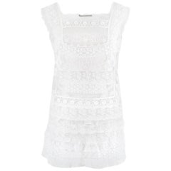 Ermanno Scervino Cream Lace Mini Skirt and Top Set - Size US 4-6