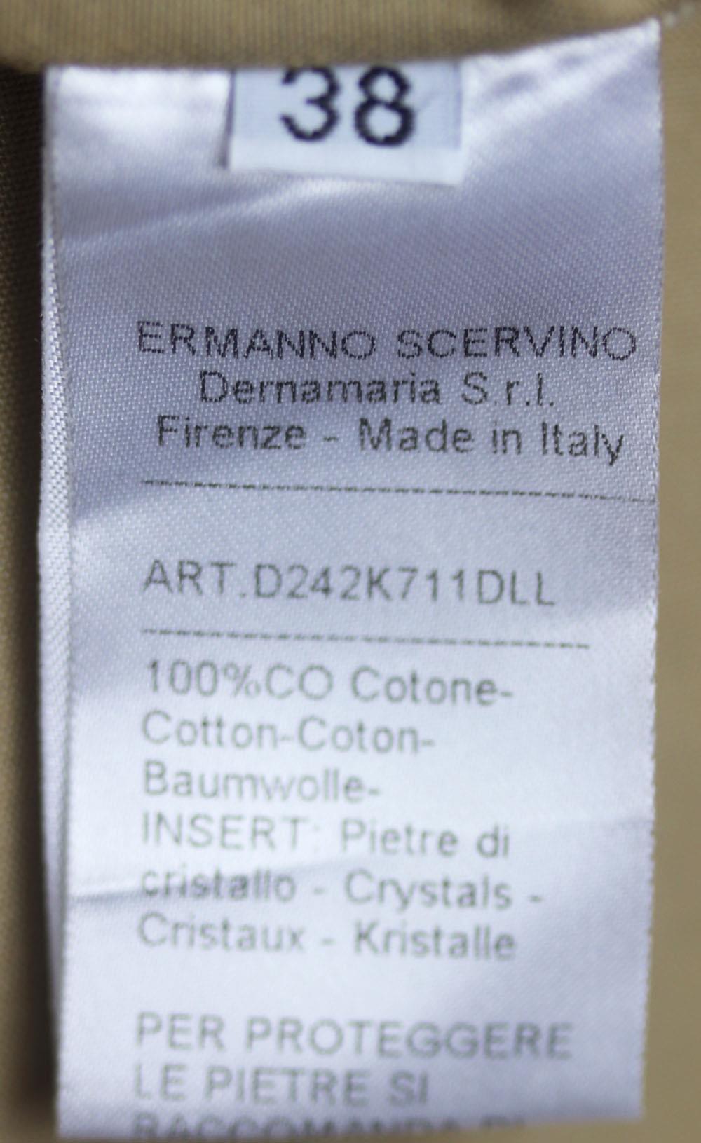 Women's Ermanno Scervino Crystal Embellished Cotton Gabardine Shirt IT 38 UK 6