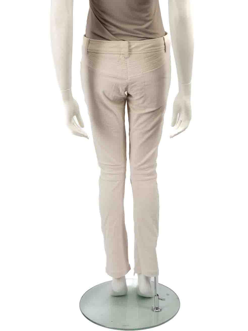 Beige Pantalon motard écru Ermanno Scervino, taille S en vente