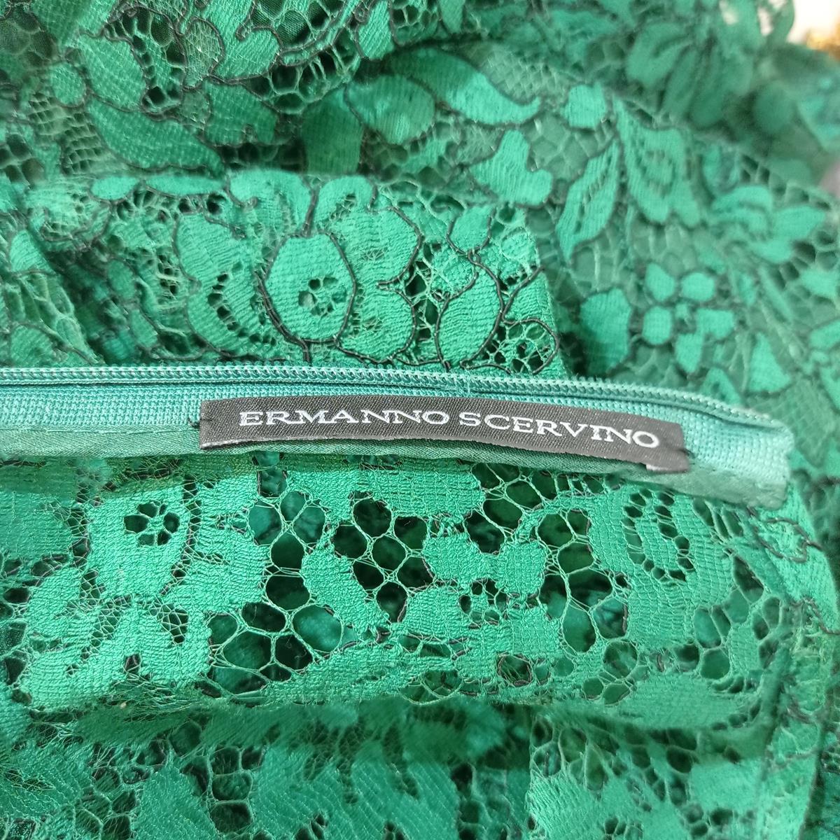 Women's Ermanno Scervino Green Lace Dress IT 40 For Sale