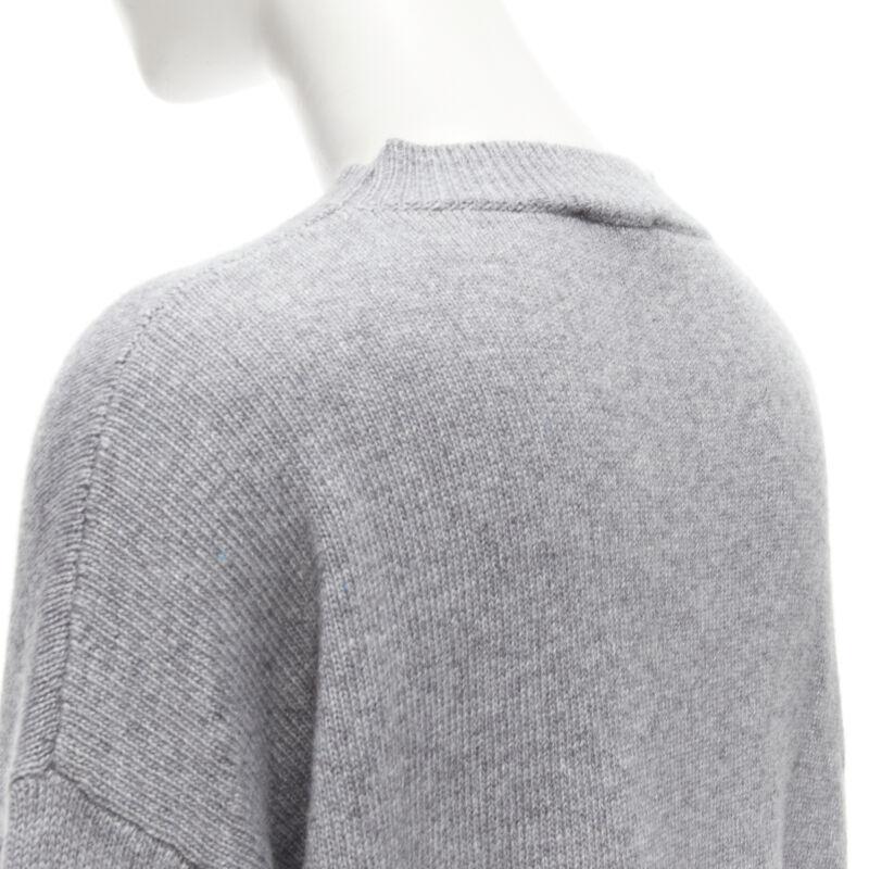 ERMANNO SCERVINO Grauer Pullover mit Metallic-Blumendruck IT40 S im Angebot 4