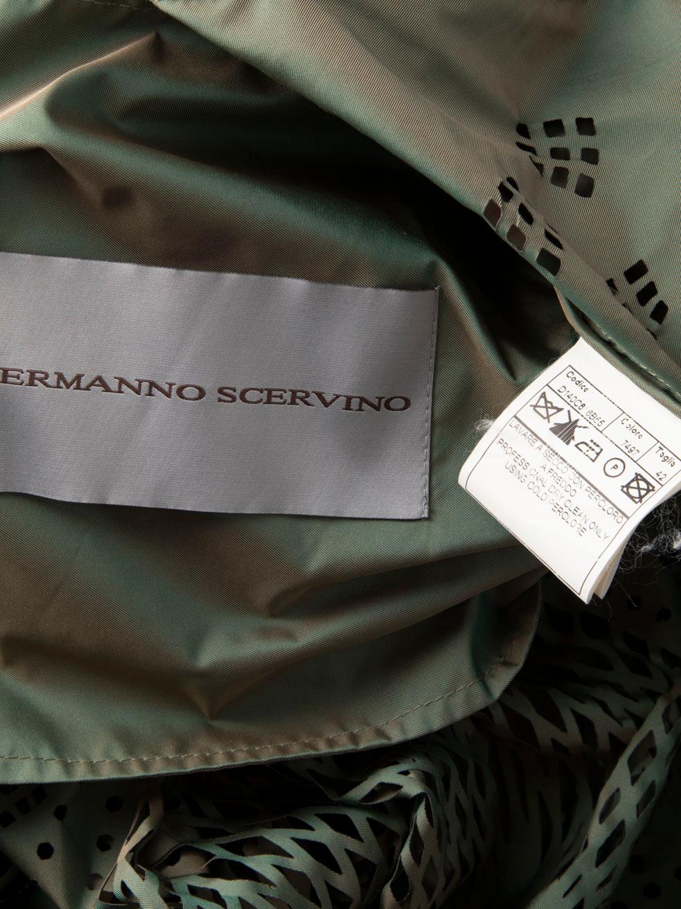 Donna Ermanno Scervino Khaki Cut Out Detail Coat Dress Taglia M in vendita