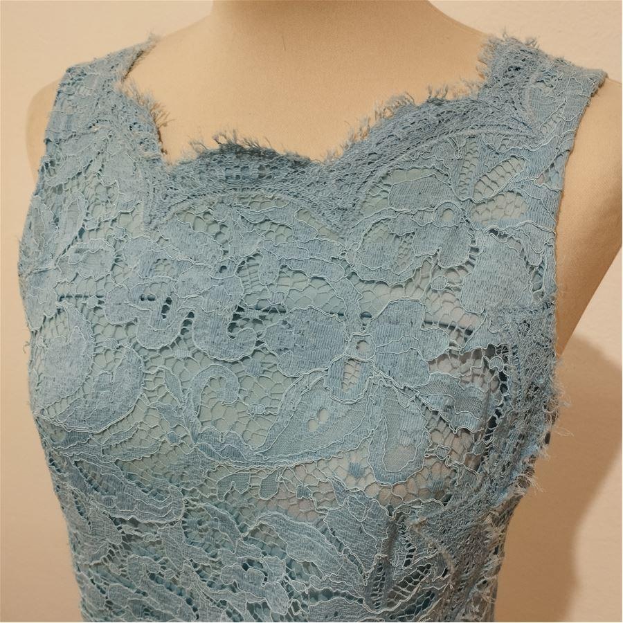 Gray Ermanno Scervino Lace dress size 40 For Sale