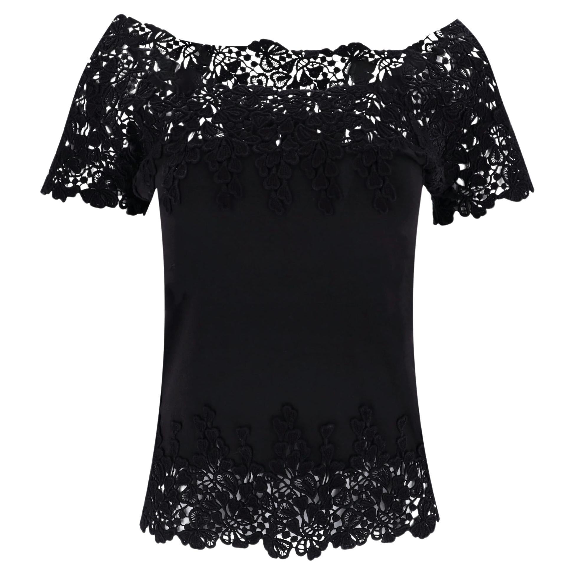 Ermanno Scervino Lace Embellished Cotton Top