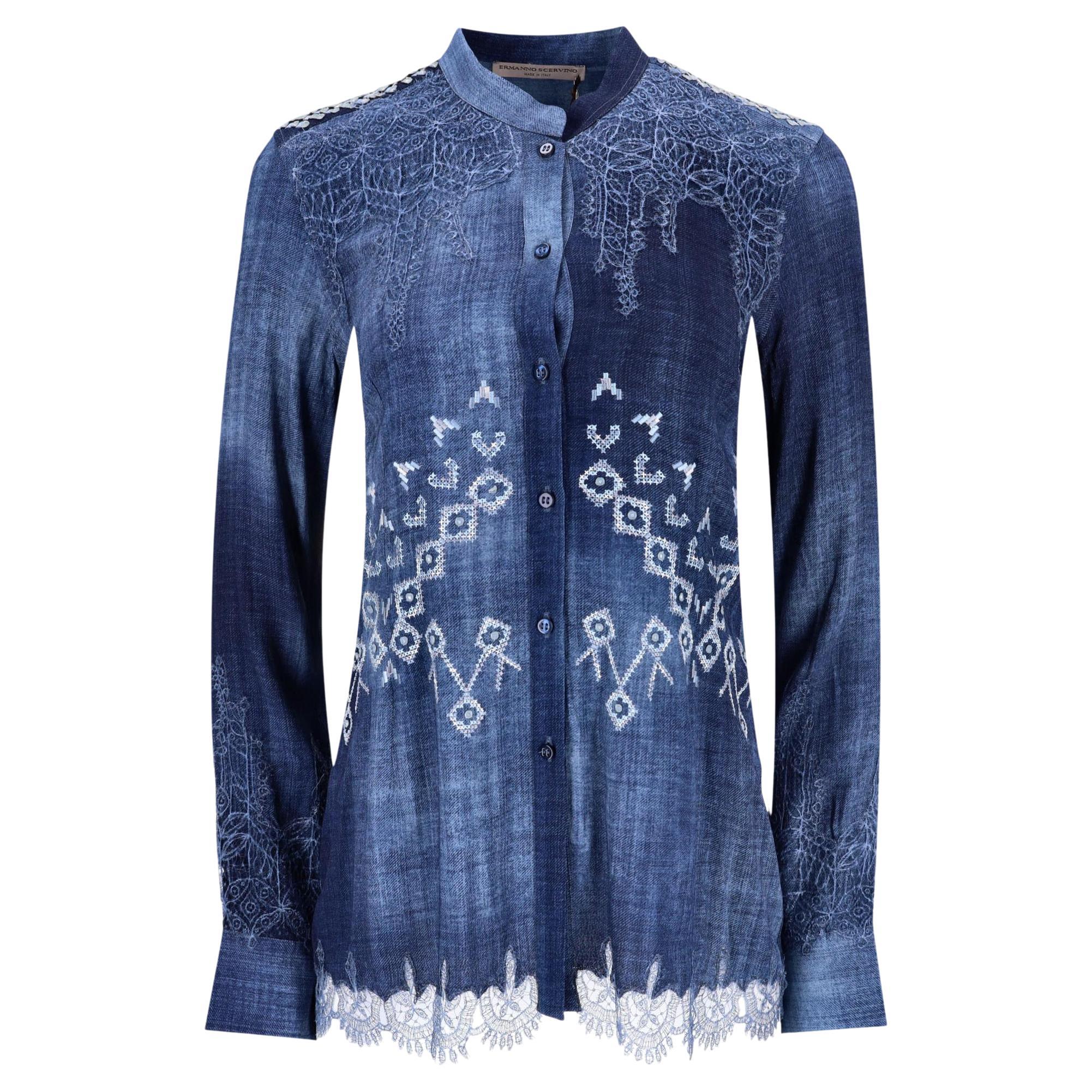 Camicia di Ermanno Scervino impreziosita dal pizzo