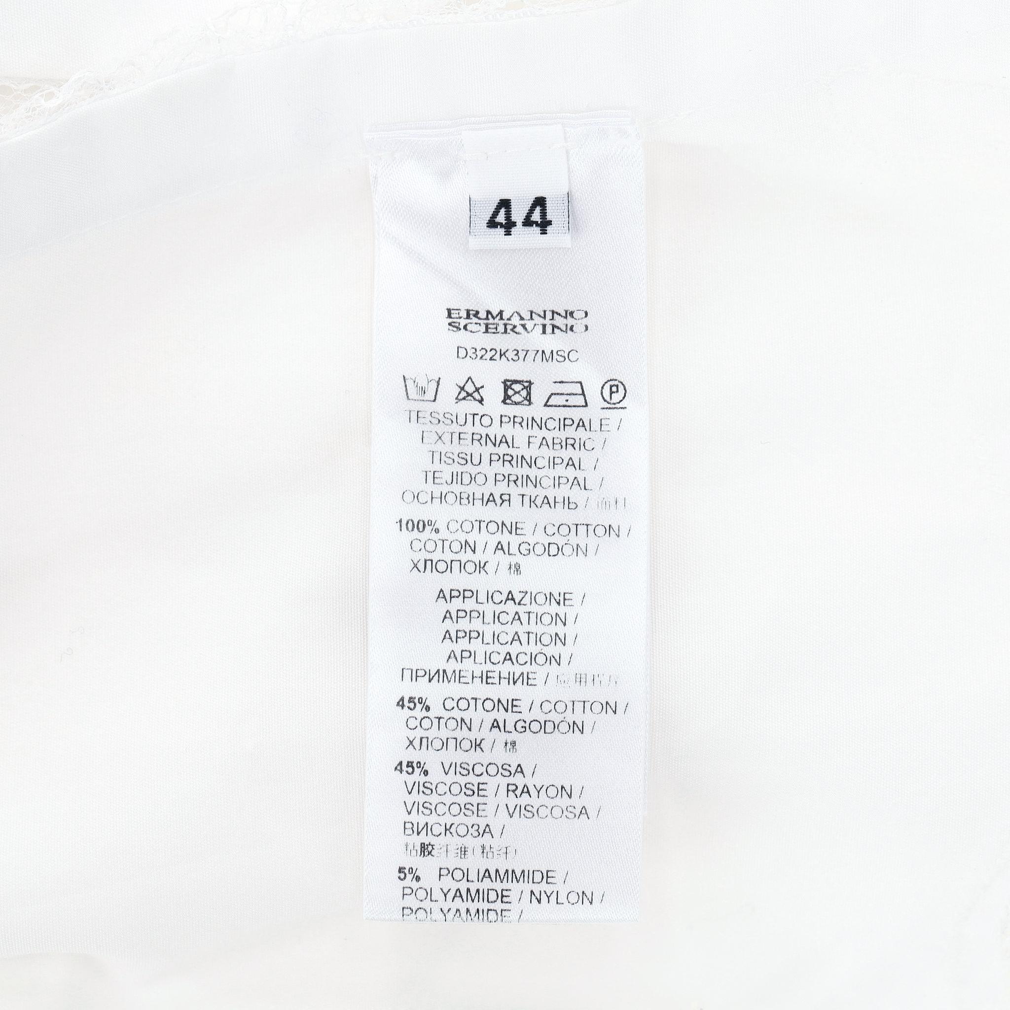 Top in cotone ricamato in pizzo di Ermanno Scervino in vendita 2