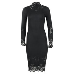 Ermanno Scervino Lace Trimmed Cashmere Blend Midi Dress It 38 Uk 6