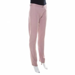 Ermanno Scervino Lavender Cotton Stretch Tapered Trousers M