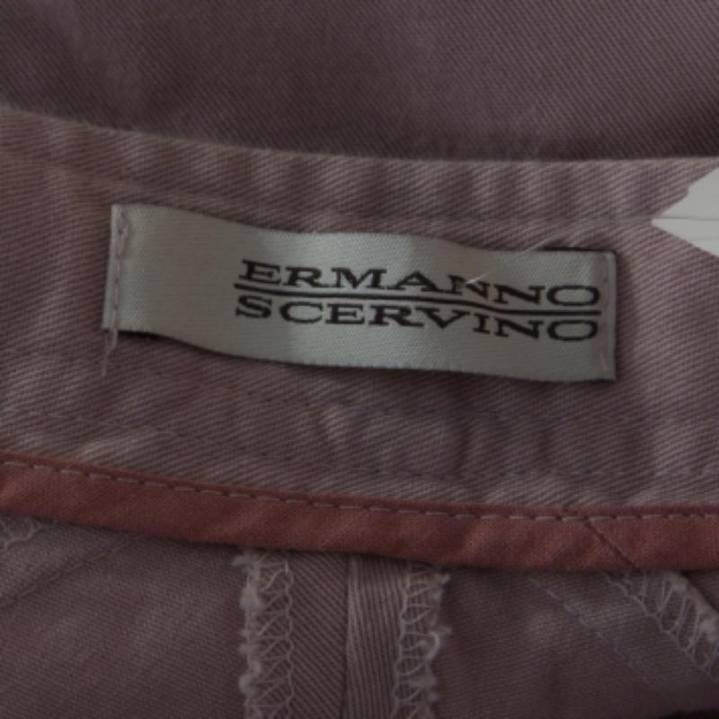 Ermanno Scervino Lavender Cotton Stretch Tapered Trousers M Damen im Angebot