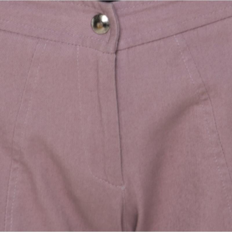 Ermanno Scervino Lavender Cotton Stretch Tapered Trousers M im Angebot 2