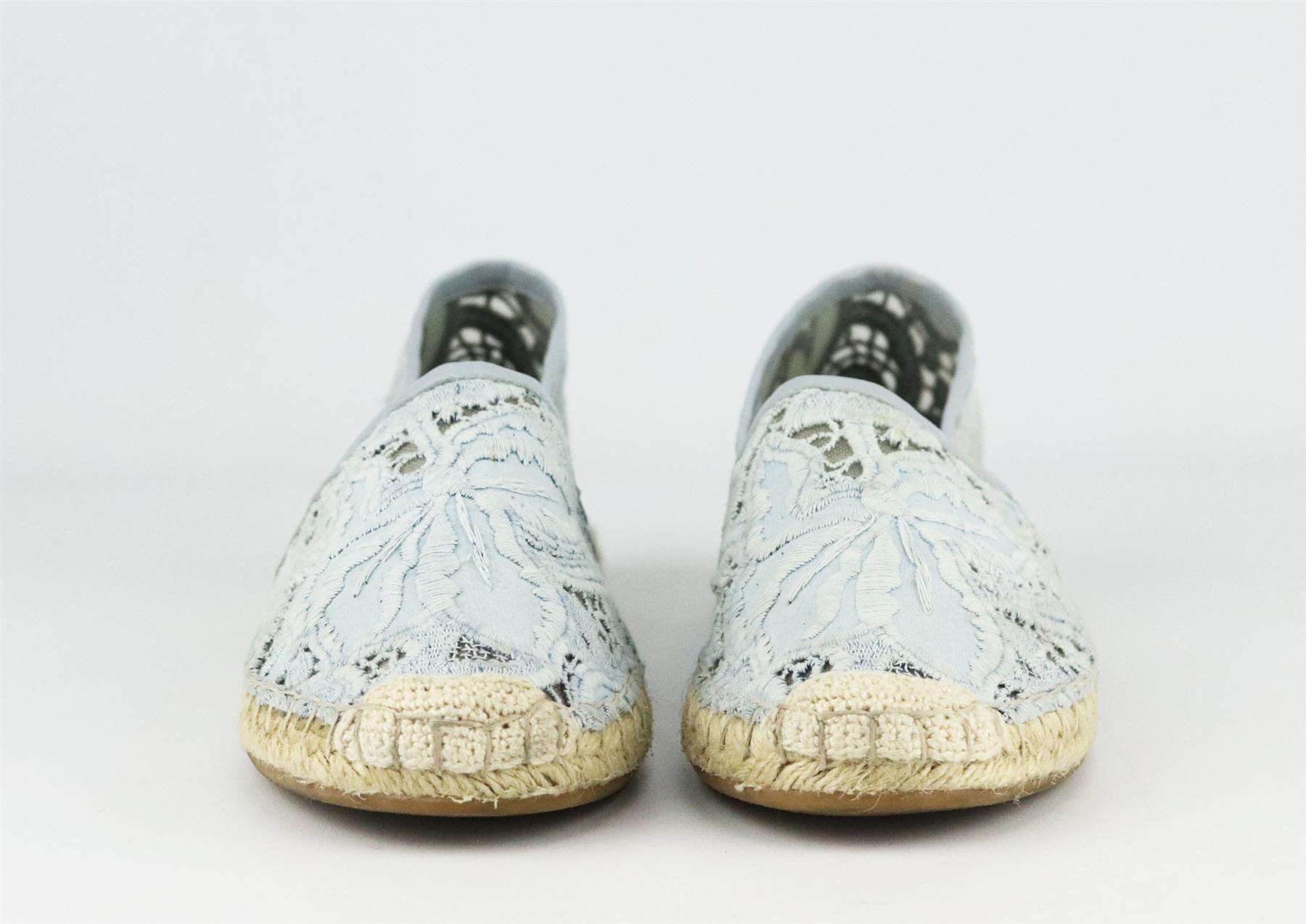 Ermanno Scervino Leather Trimmed Corded Lace Espadrilles For Sale at 1stDibs