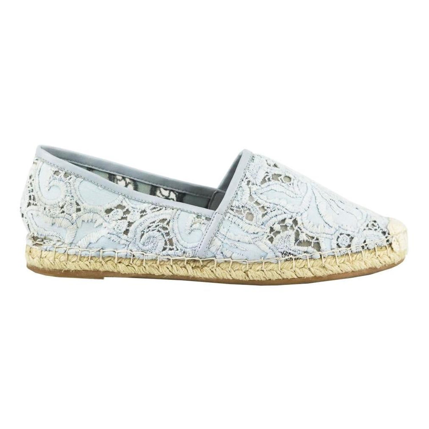 Ermanno Scervino Leather Trimmed Corded Lace Espadrilles For Sale at 1stDibs