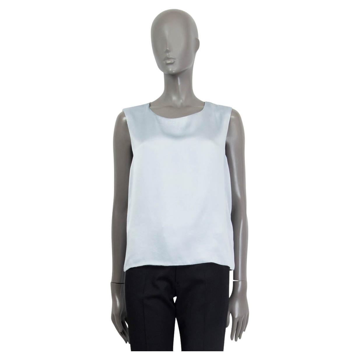 ERMANNO ScerVINO hellblaues ärmelloses Seiden-Tanktop Shirt 46 XL im Angebot